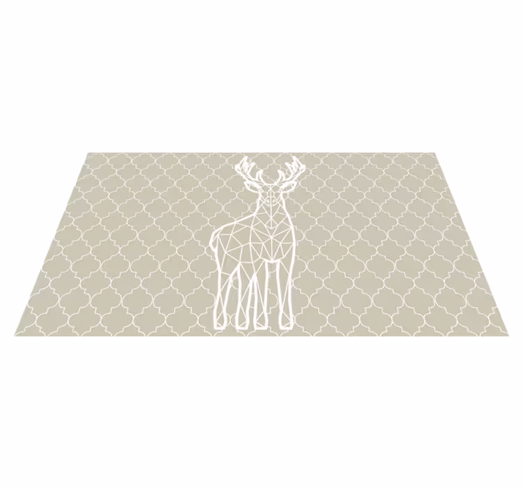 Vinyl Teppich Wohnzimmer geometrische hirschsilhouette - TenStickers