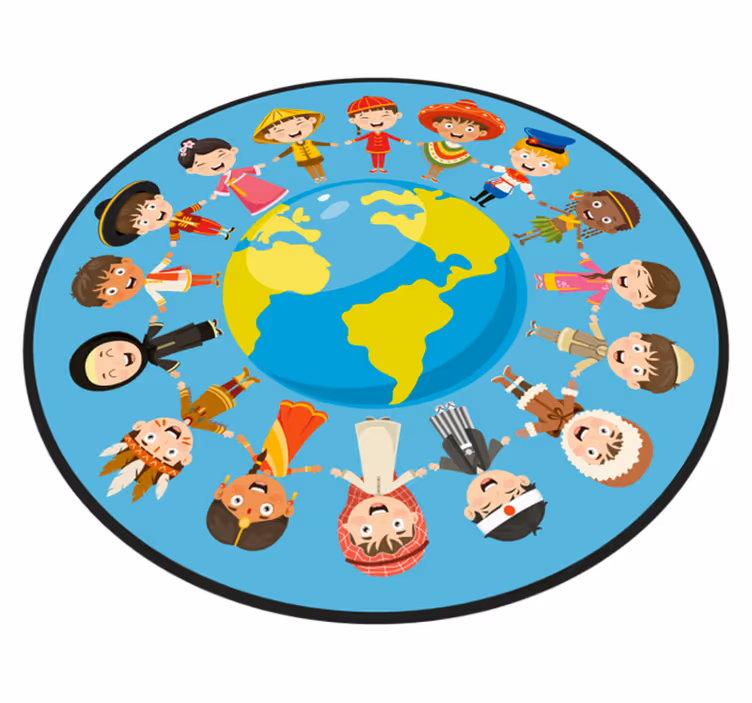 Vinyl Teppich Jugendzimmer kulturelle kinderfiguren - TenStickers