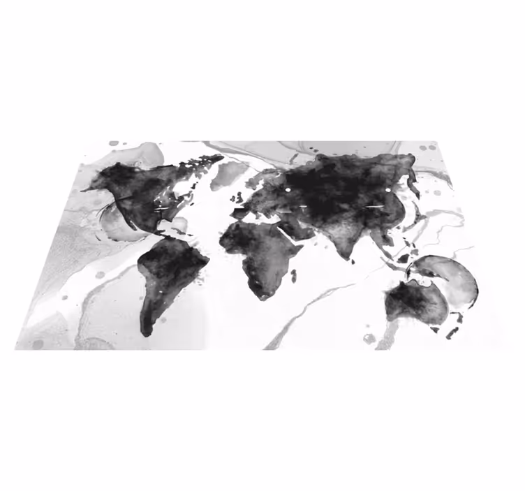 Vinyl Teppich Weltkarte abstrakte kartenillustration - TenStickers