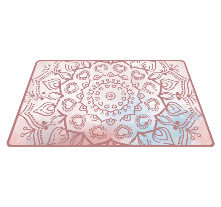 Vinyl Teppich Mandala zartes lila design - TenStickers