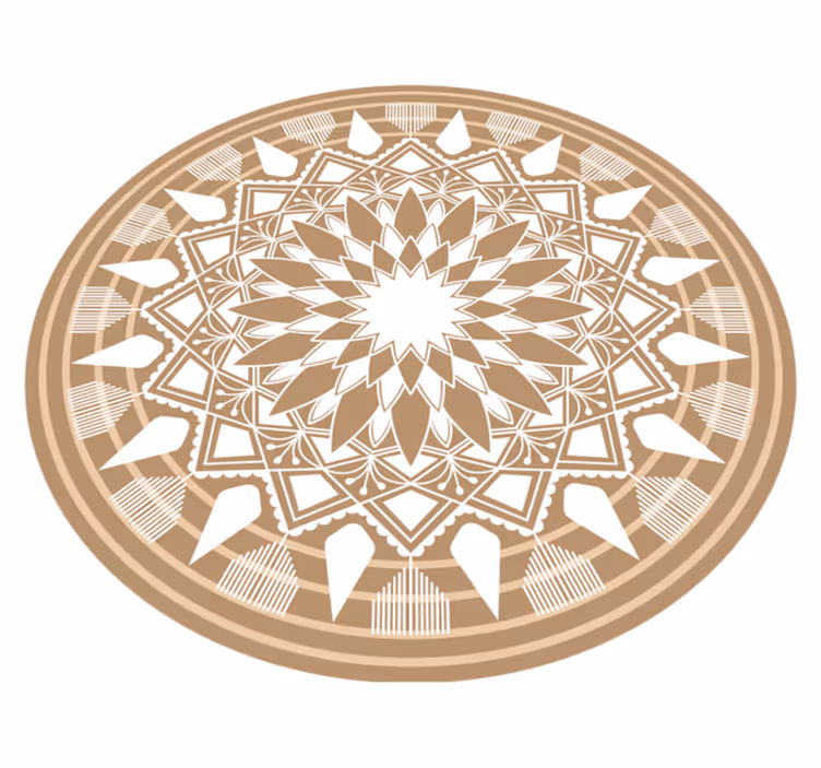 Vinyl Teppich Mandala ausgefeilte geometrie - TenStickers