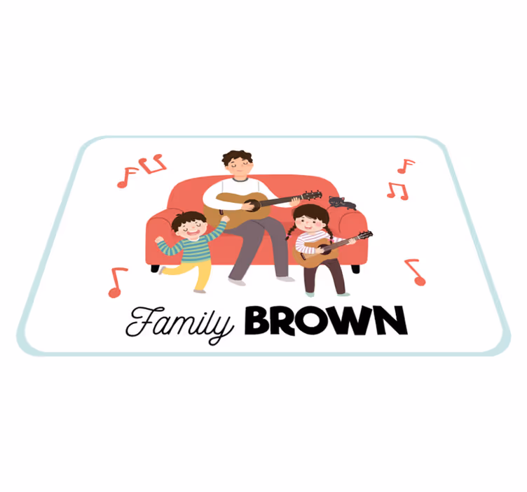 Vinyl Teppich Eingang musikalischer familienname - TenStickers