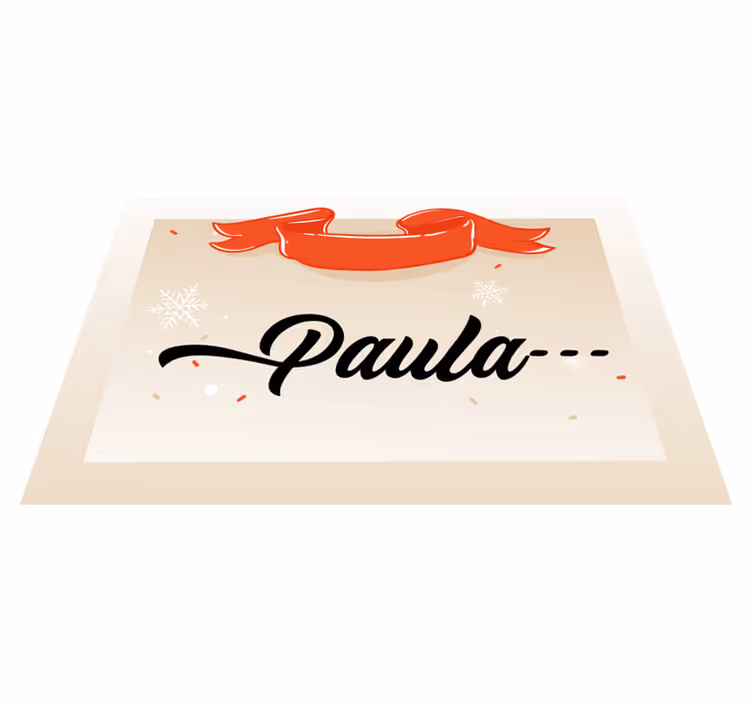 Vinyl teppich weihnachten beige design mit namen - TenStickers