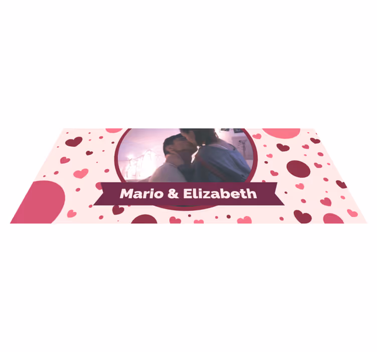 Vinyl Teppich Schlafzimmer personalisiertes liebesbild - TenStickers