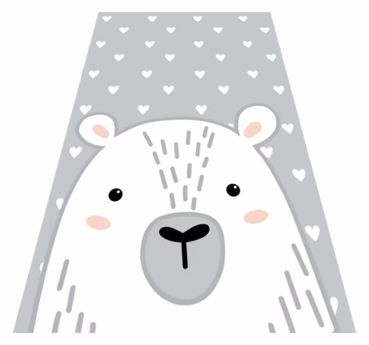 Vinyl Teppich Baby grauer babybär - TenStickers