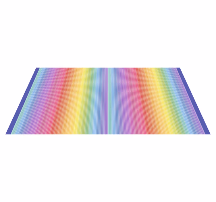 Vinyl Teppich gestreift bunter regenbogeneffekt - TenStickers