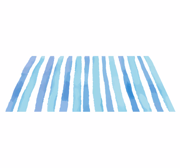 Vinyl Teppich gestreift set cooles blau - TenStickers