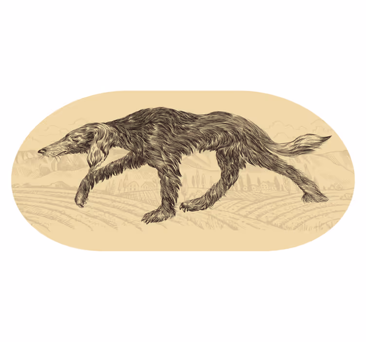 Vinyl Teppich Tiere elegante hundesilhouette - TenStickers