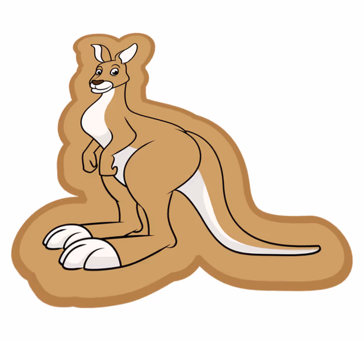 Vinyl teppich baby mit känguru motiv - TenStickers