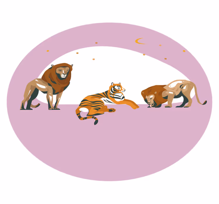 Vinyl Teppich Tiere safari wilde lebewesen - TenStickers