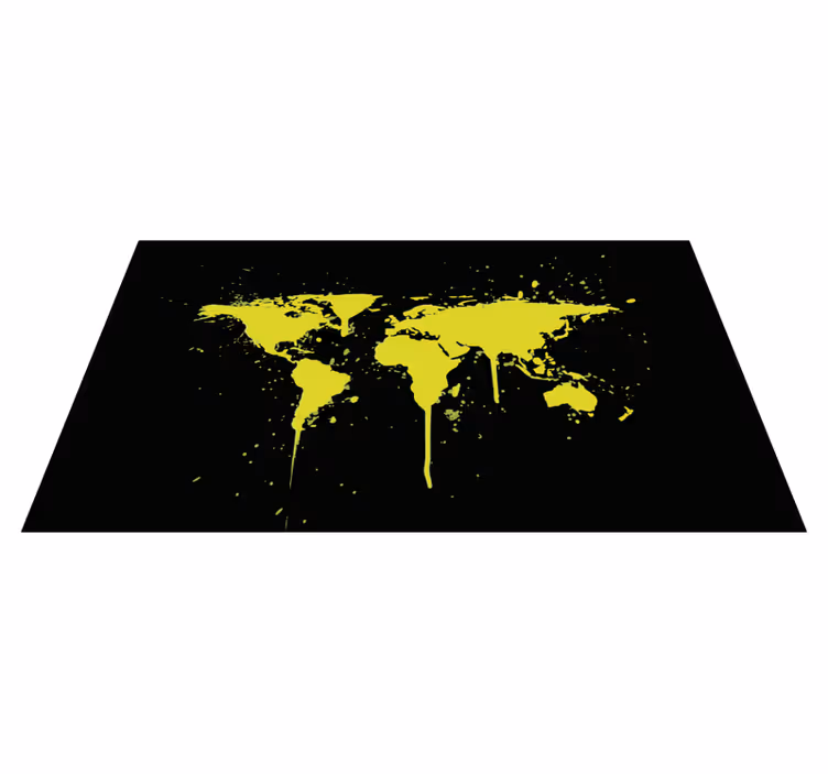 Vinyl Teppich Jugendzimmer spritzende weltkarte - TenStickers