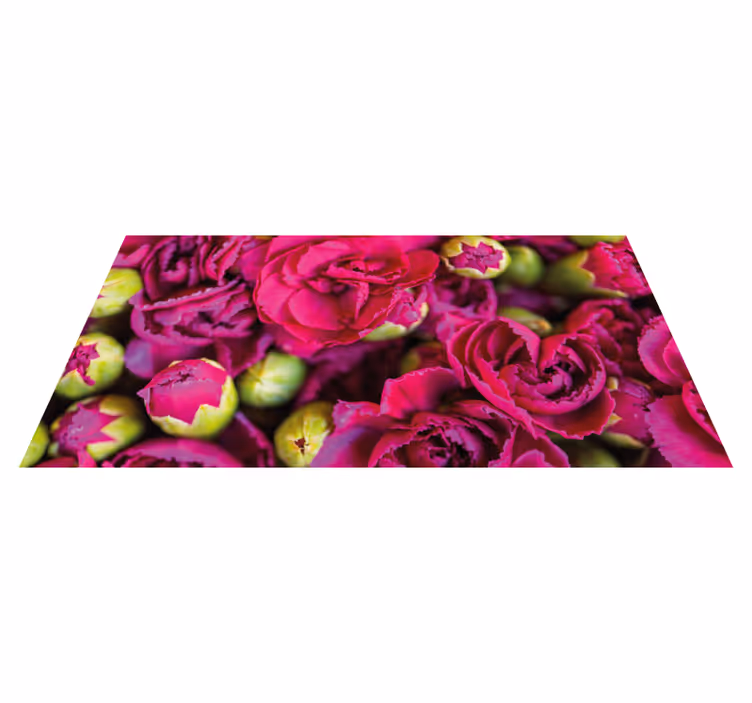 Vinyl Teppich Blumen lebendige blumenblüten - TenStickers