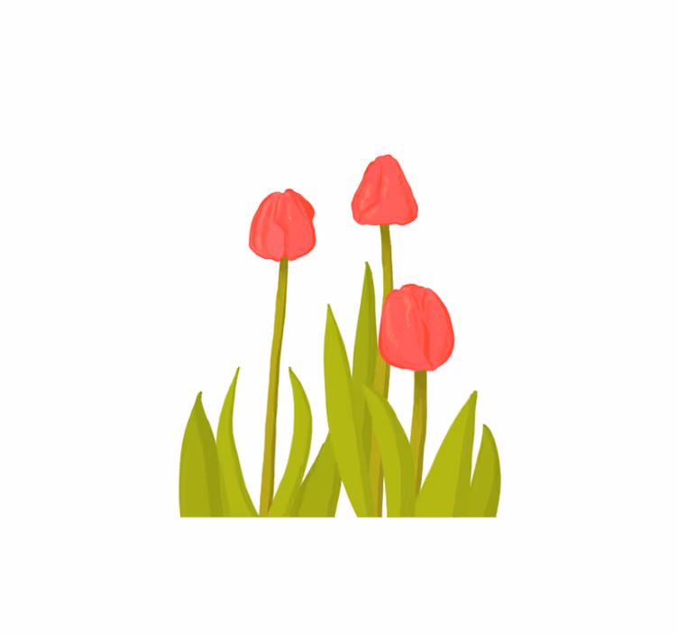 Vinyl Teppich Blumen lebendige tulpenblüte - TenStickers