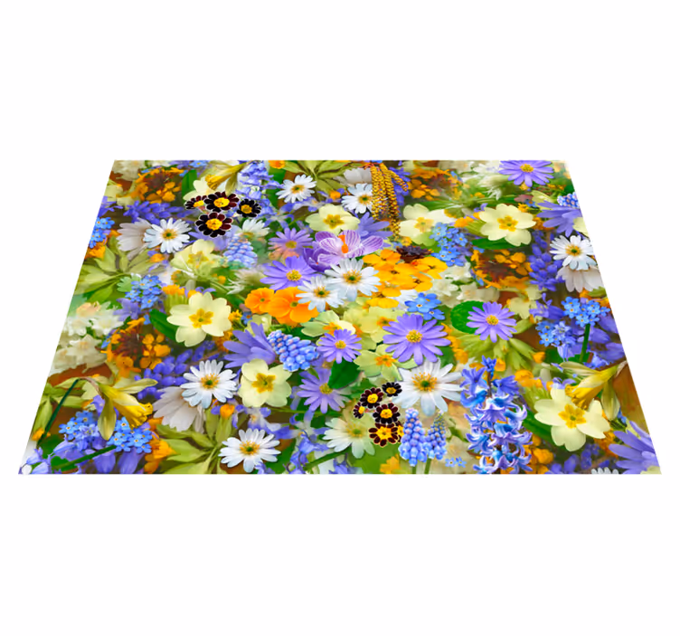 Vinyl Teppich Blumen lebendiges blütenkonzept - TenStickers