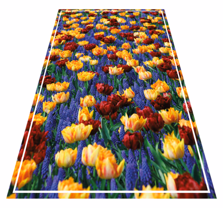 Vinyl Teppich Blumen tulpengartengestaltung - TenStickers