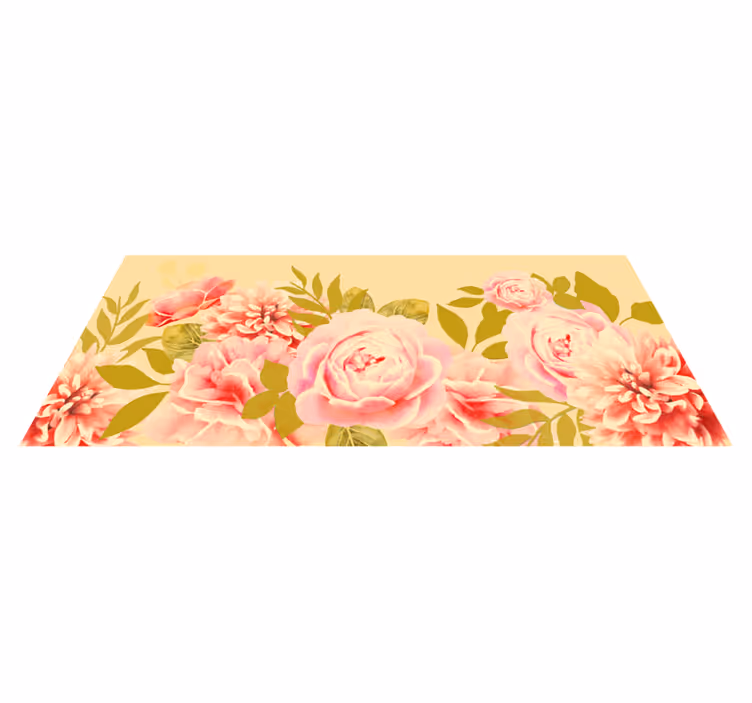 Vinyl Teppich Blumen blühende florale eleganz - TenStickers