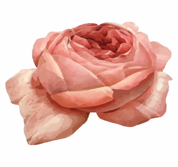 Vinyl Teppich Blumen üppige rosa blüte - TenStickers