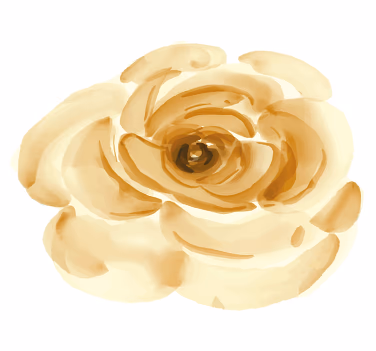 Vinyl teppich blumen in sanftem beige rose - TenStickers