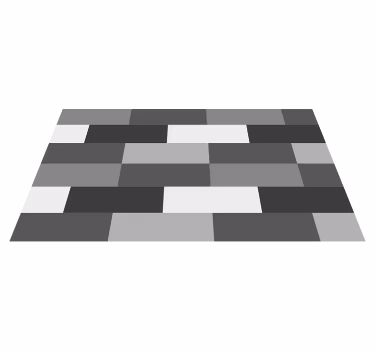 Vinyl Teppich Bad monochromes blocklayout - TenStickers