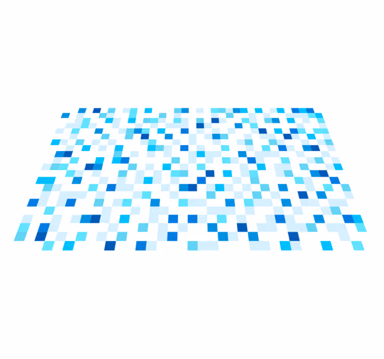 Vinyl Teppich Fliesenoptik blaues mosaikmotiv - TenStickers