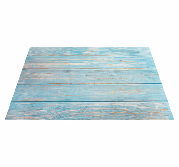 Vinyl Teppich Bad aquamarinblaue Paneele im Used-Look - TenStickers
