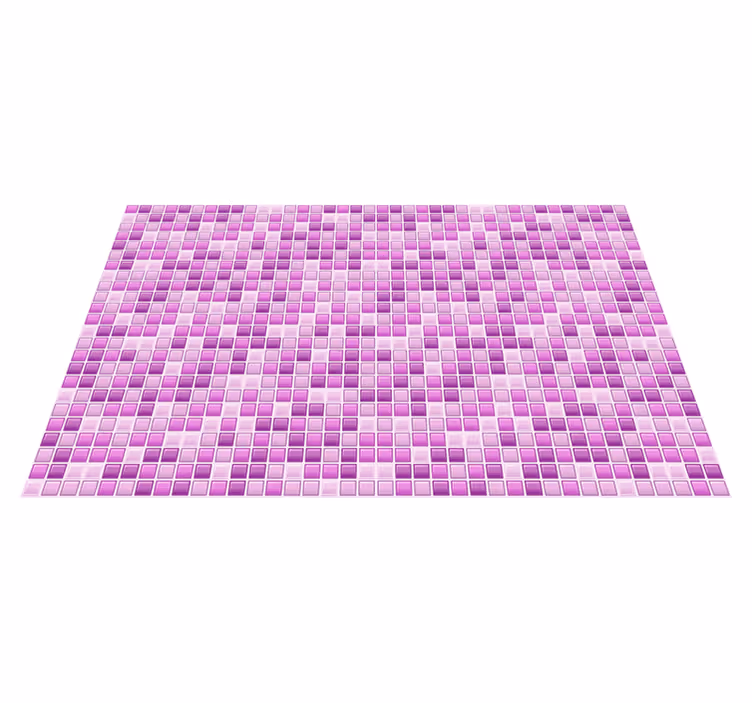 Vinyl Teppich Fliesenoptik mosaik in lilatönen - TenStickers