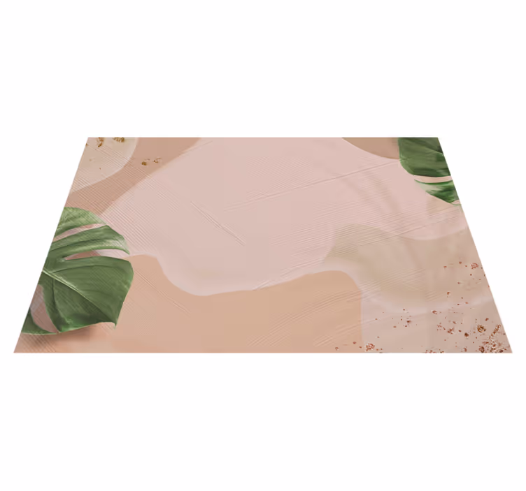 Vinyl Teppich Wohnzimmer tropisches blattrot - TenStickers
