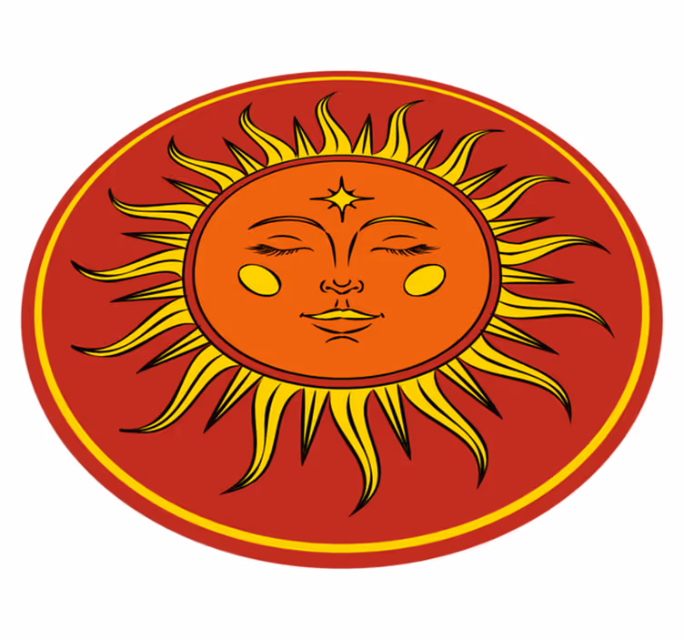 Vinyl teppich natur sonnenlächeln - TenStickers