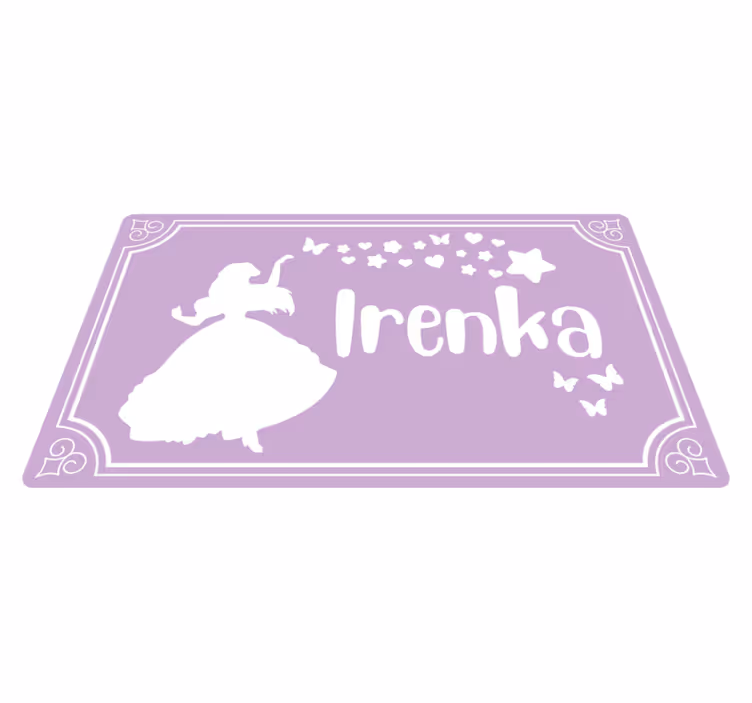 Vinylteppich kindlich zauberprinzessin mit namen - TenStickers