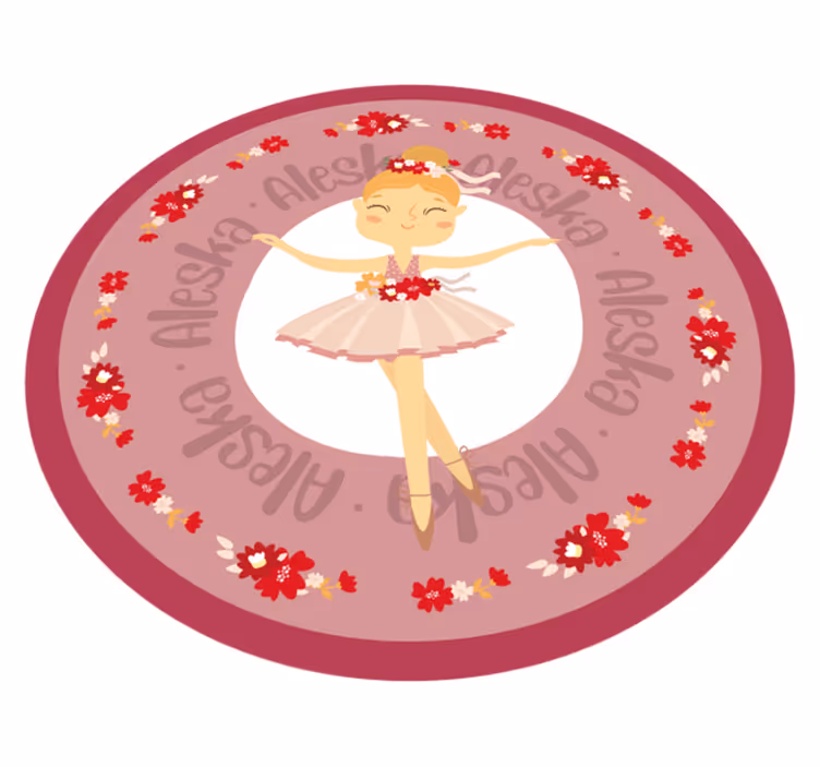 Vinylteppich kindlich balletttanz mit namen - TenStickers