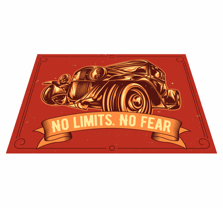 Vinyl Teppich Spruch oldtimer-illustration - TenStickers