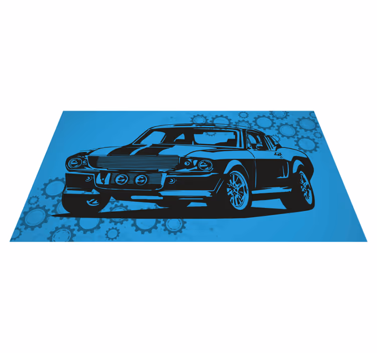 Vinylteppich kindlich zeitlose automobildarstellung - TenStickers