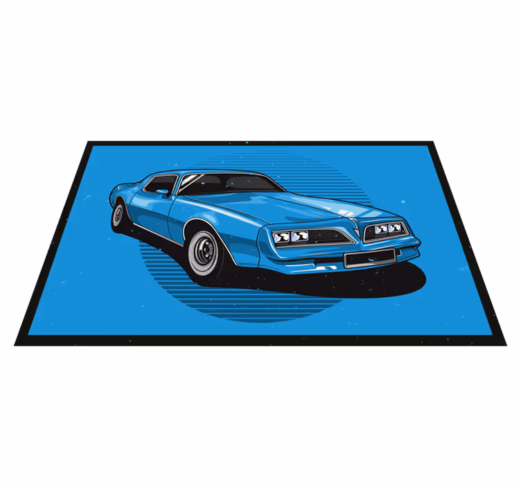 Vinyl teppich blau im klassischen blauton auto - TenStickers