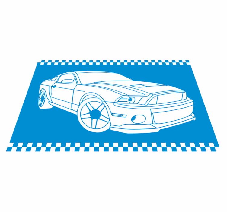 Vinyl Teppich Straßen rennwagen-umriss - TenStickers