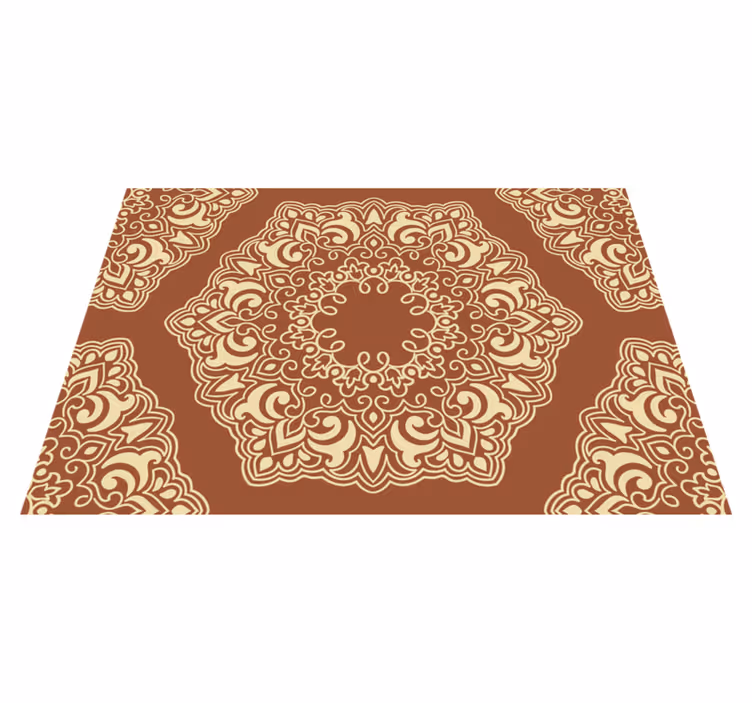 Vinyl Teppich Mandala komplexe botanische anordnung - TenStickers