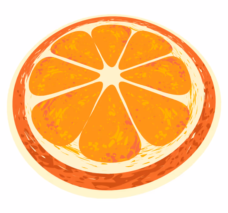 Vinyl Teppich Küche orangenscheibenmuster - TenStickers
