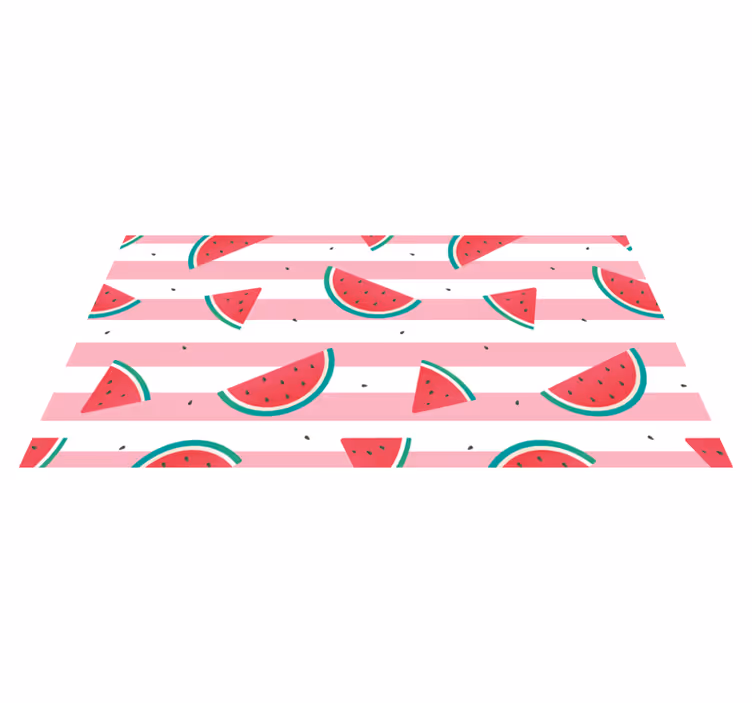 Vinyl Teppich Küche wassermelonenscheibenillustration - TenStickers