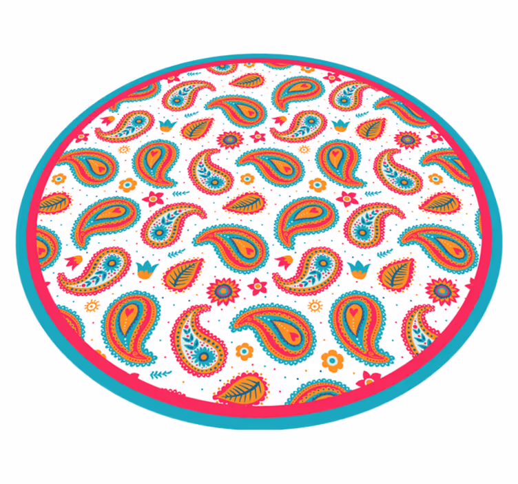 Vinyl Teppich ethnisch lebendiges paisley-motiv - TenStickers