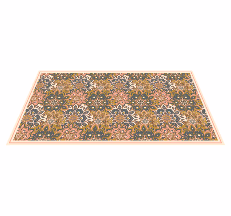 Vinyl Teppich Mandala raffinesse des botanischen emblems - TenStickers