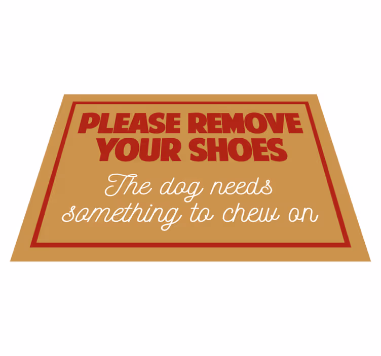 Vinyl Teppich Eingang bitte schuhe ausziehen - TenStickers