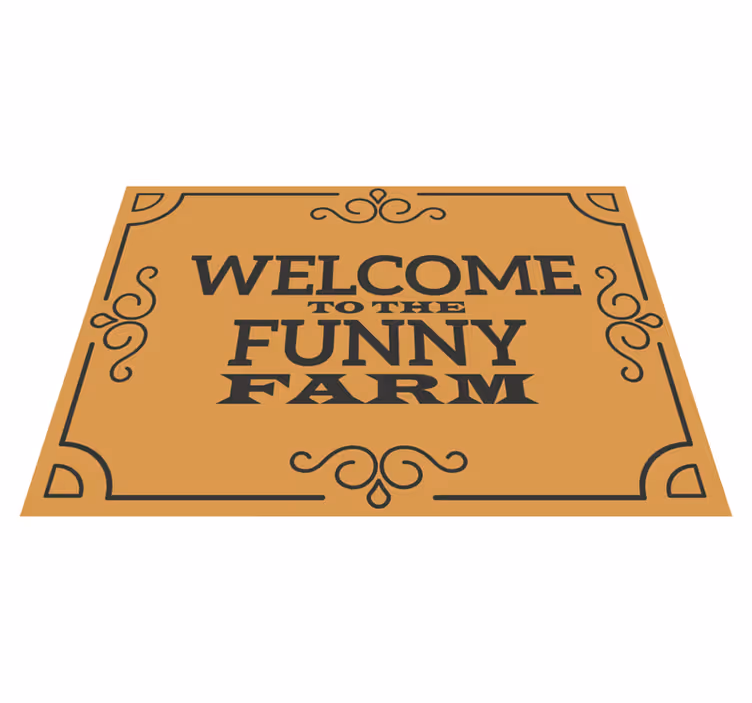 Vinyl Teppich Spruch lustige farm willkommen - TenStickers