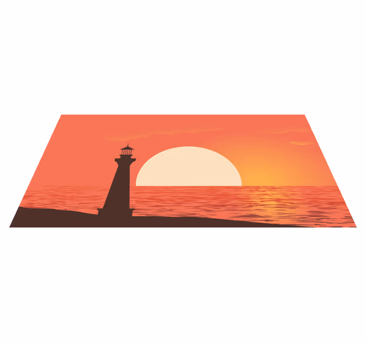 Vinyl teppich natur küsten sonnenuntergang ansicht - TenStickers