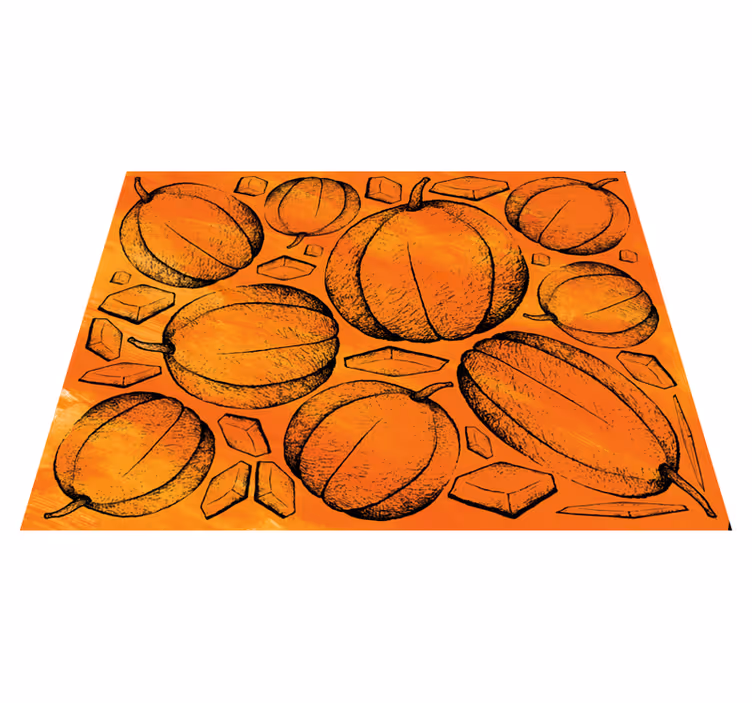 Vinyl Teppich Halloween kürbisernte - TenStickers