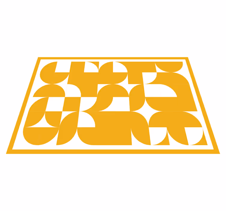 Vinyl Teppich geometrisch kräftige gelbe formen - TenStickers