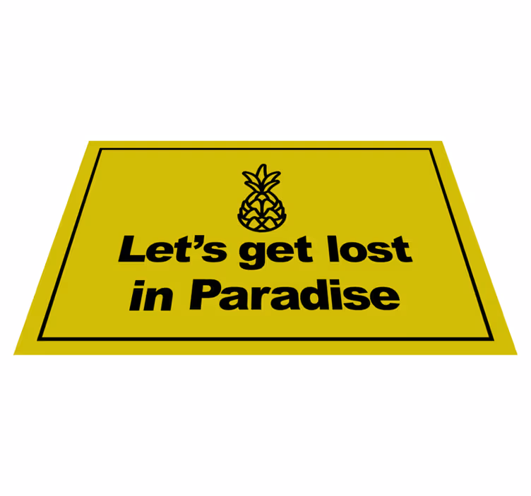 Vinyl Teppich Spruch verlier dich, paradies - TenStickers