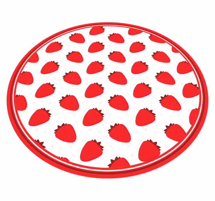 Vinyl Teppich Tiere erdbeer-muster - TenStickers