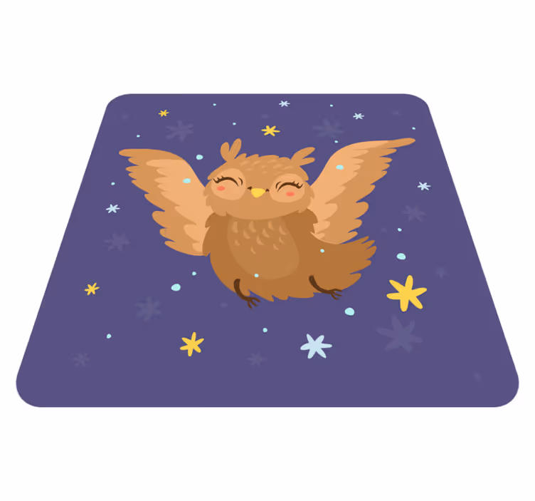Vinylteppich kindlich fröhliches eulen-design - TenStickers