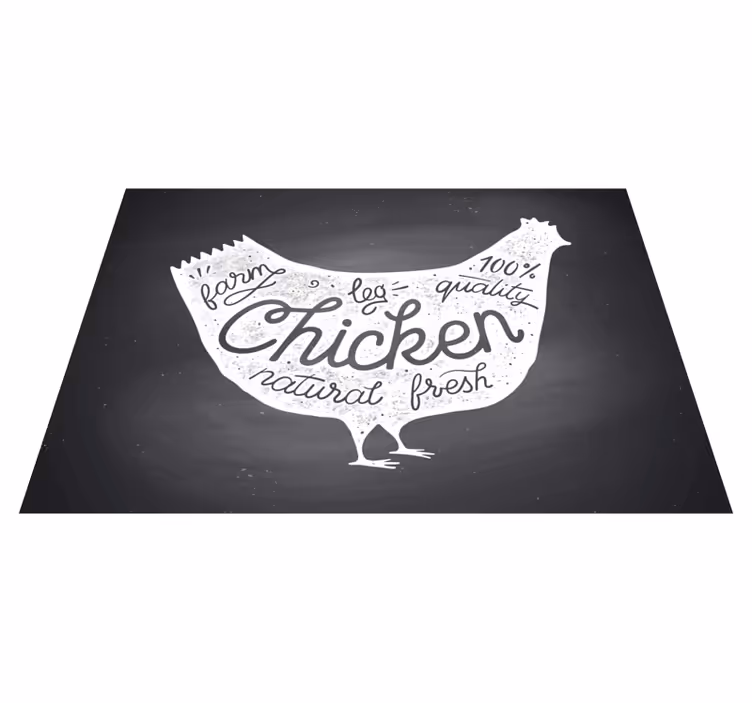 Vinyl teppich küche frische hühner vom bauernhof - TenStickers