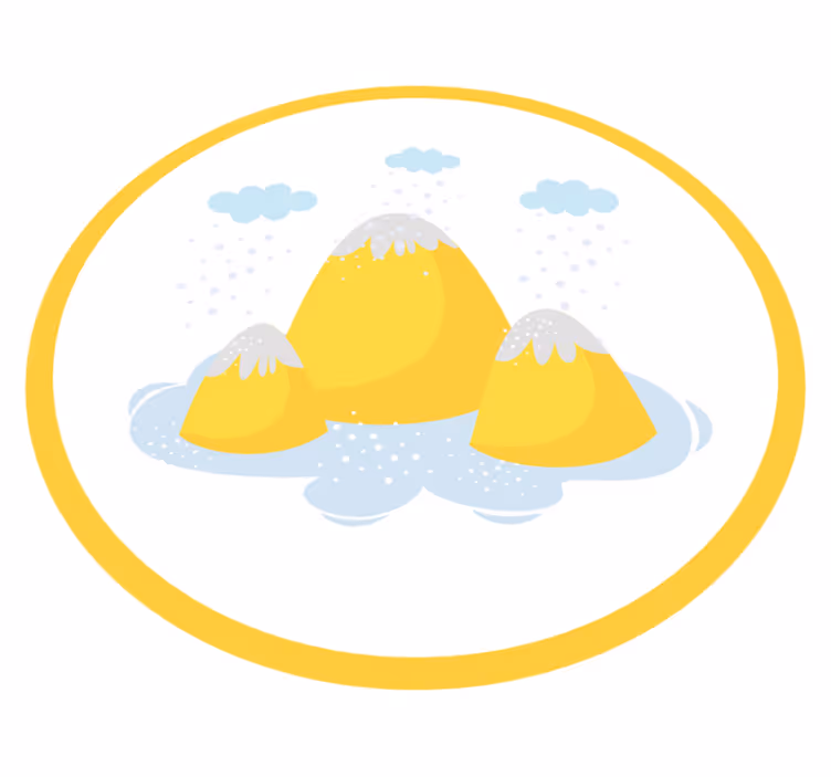 Vinylteppich kindlich fröhliche bergszene - TenStickers