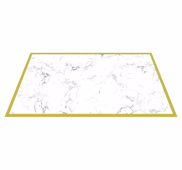 Vinyl teppich marmor mit stilvollem umriss-effekt - TenStickers